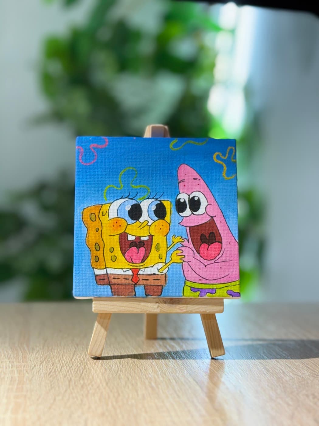 Mini tablo · SpongeBob və Patrick (10×10 sm)